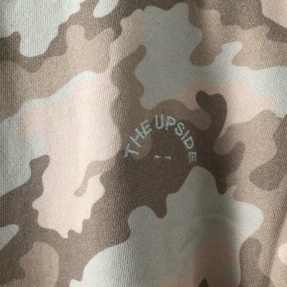 Anthropologie x The Upside Alena Drawstring Crew Sweatshirt Neutral & Pink NEW - Picture 4 of 11